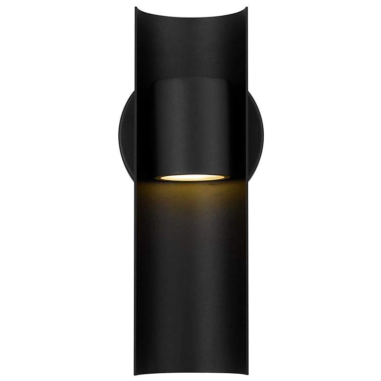 Image 3 Alteck Hugo 11 1/2" High Sand Black LED Wall Sconce more views