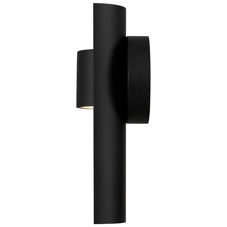 Image 4 Alteck Hugo 11 1/2" High Sand Black LED Wall Sconce more views