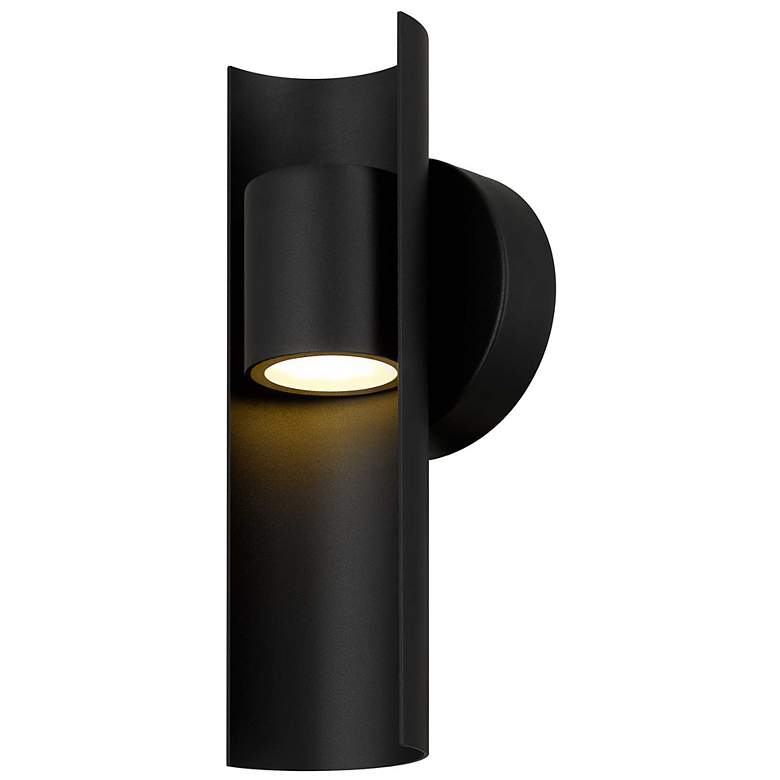 Image 5 Alteck Hugo 11 1/2" High Sand Black LED Wall Sconce more views
