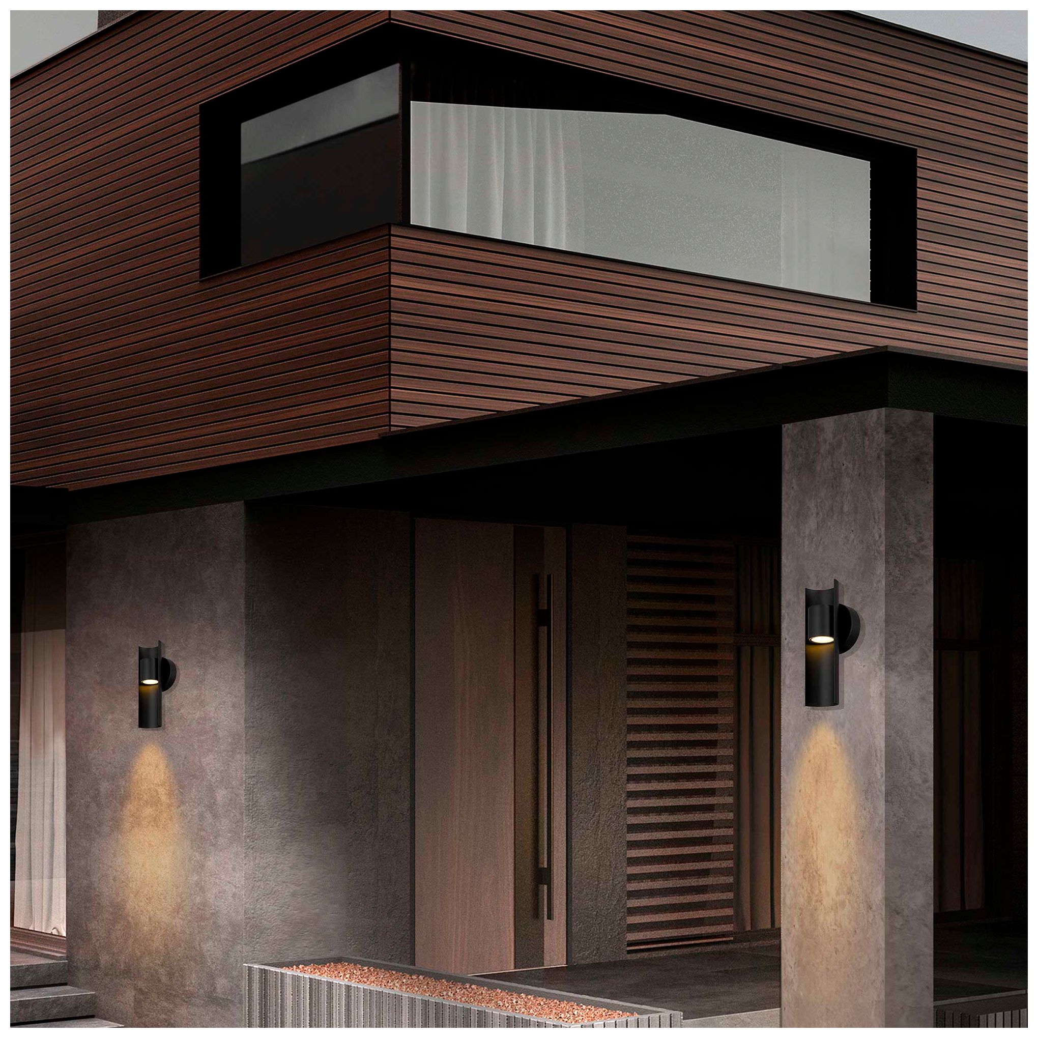 Image 6 Alteck Hugo 11 1/2" High Sand Black LED Wall Sconce more views