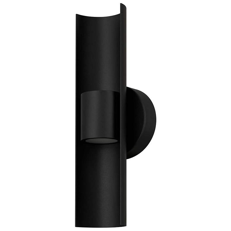 Image 2 Alteck Hugo 14" High Sand Black LED Wall Sconce more views