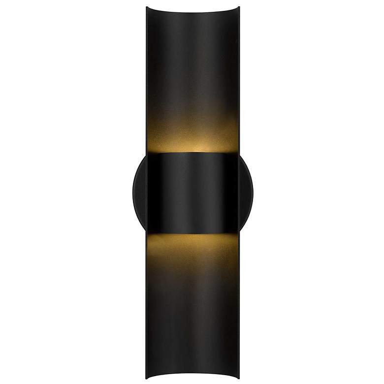 Image 3 Alteck Hugo 14" High Sand Black LED Wall Sconce more views
