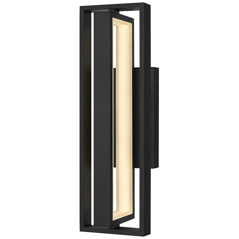 Image 1 Alteck In & Out 18 1/2" High Sand Black LED Wall Sconce