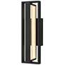 1_Alteck In & Out 18 1/2" High Sand Black LED Wall Sconce