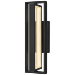 Alteck In & Out 18 1/2" High Sand Black LED Wall Sconce