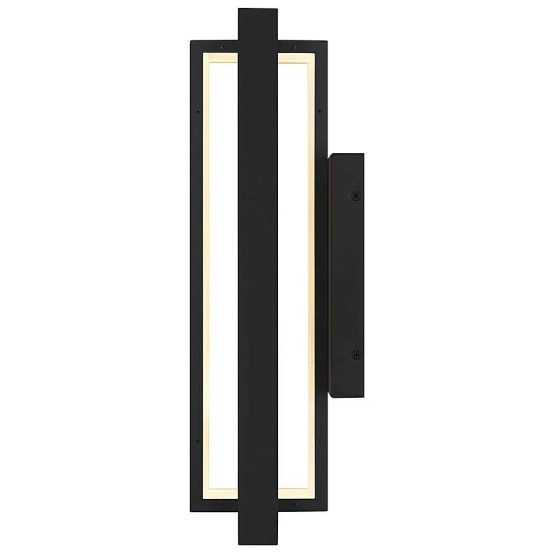 Image 5 Alteck In & Out 18 1/2" High Sand Black LED Wall Sconce more views