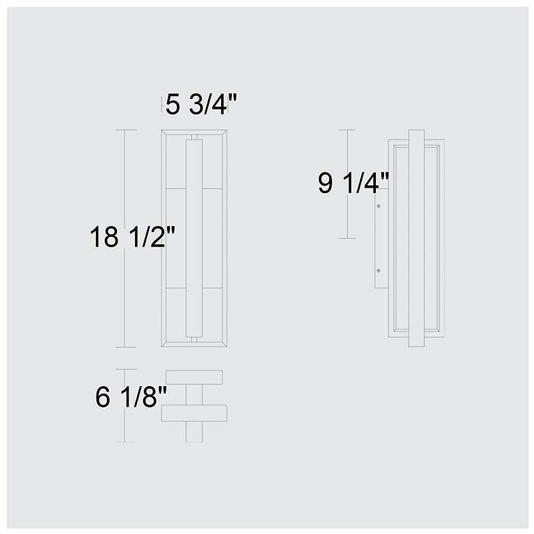 Image 7 Alteck In & Out 18 1/2" High Sand Black LED Wall Sconce more views
