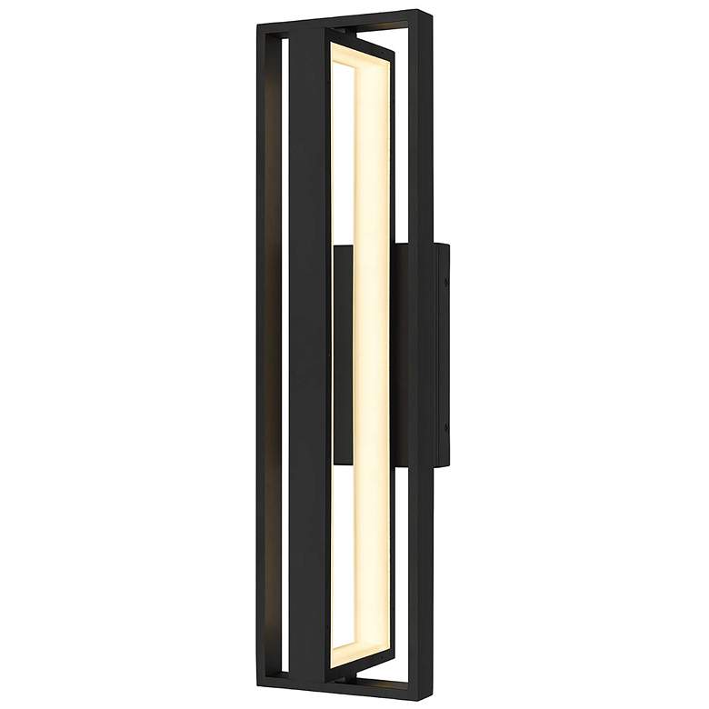 Image 1 Alteck In & Out 24 1/2" High Sand Black LED Wall Sconce