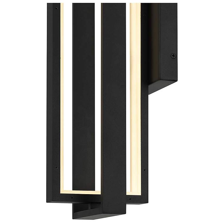 Image 2 Alteck In & Out 24 1/2" High Sand Black LED Wall Sconce more views