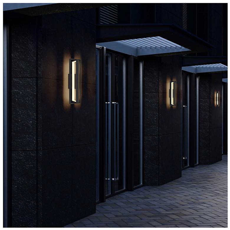 Image 6 Alteck In & Out 24 1/2" High Sand Black LED Wall Sconce more views