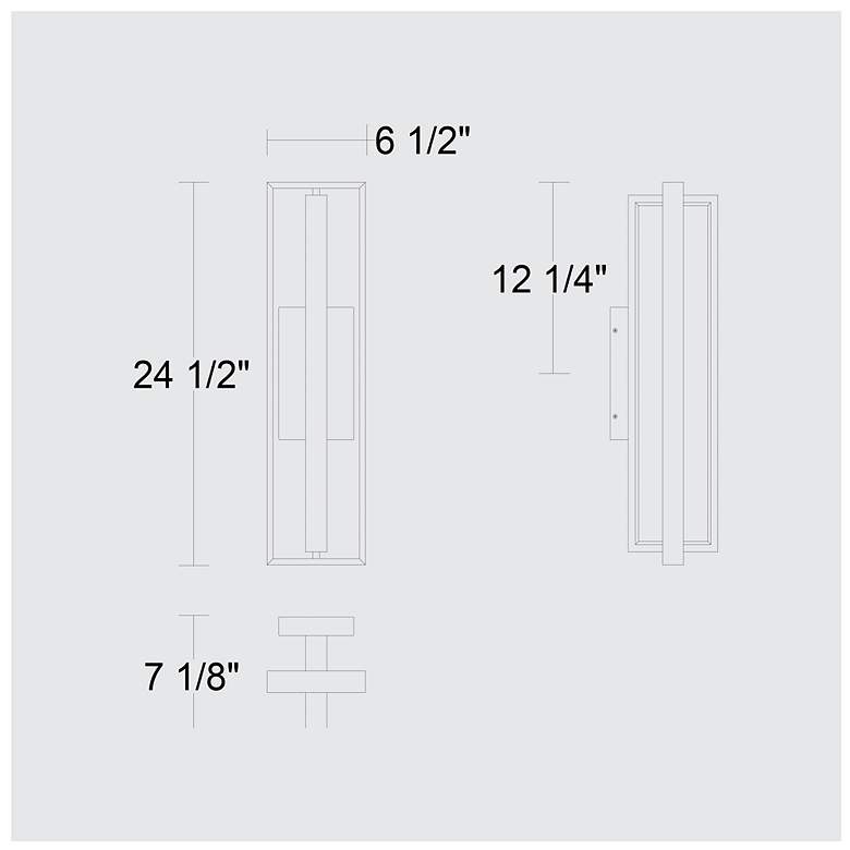 Image 7 Alteck In & Out 24 1/2" High Sand Black LED Wall Sconce more views