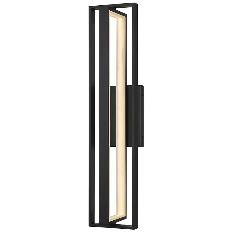 Image 1 Alteck In & Out 32 1/2" High Sand Black LED Wall Sconce