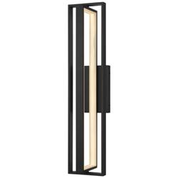 Alteck In & Out 32 1/2" High Sand Black LED Wall Sconce