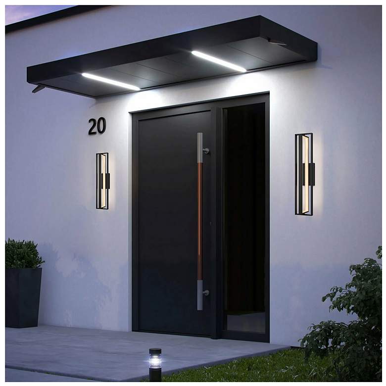 Image 6 Alteck In & Out 32 1/2" High Sand Black LED Wall Sconce more views