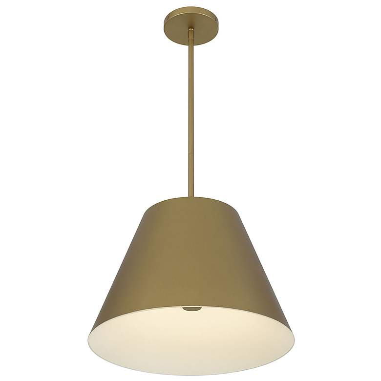 Image 4 Alteck Jaz 16" Painted Brass LED Pendant more views