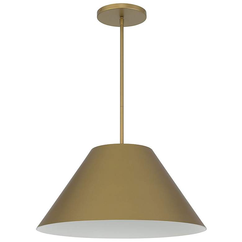 Image 2 Alteck Jaz 22" Painted Brass LED Pendant more views