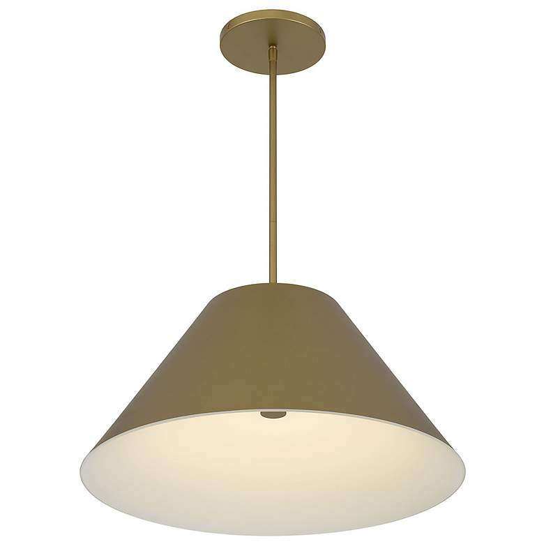Image 4 Alteck Jaz 22" Painted Brass LED Pendant more views