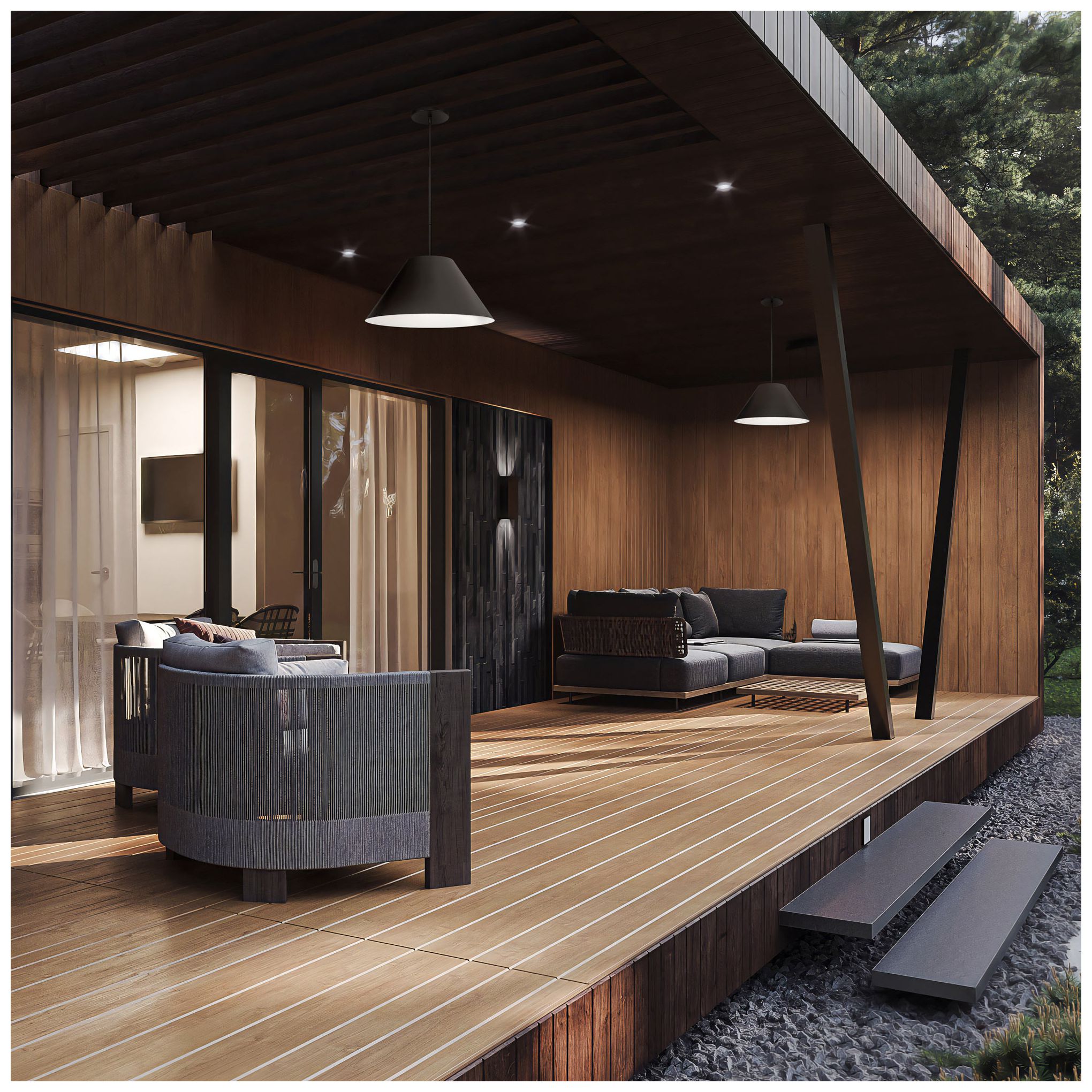 Image 7 Alteck Jaz 22" Sand Black LED Pendant more views