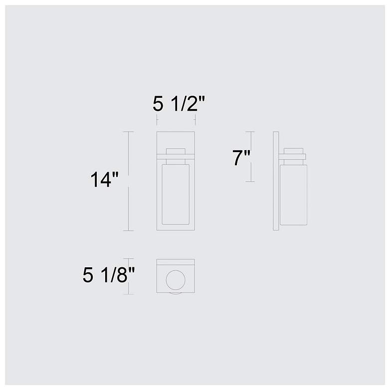 Image 7 Alteck Kast 14" High Dark Bronze LED Wall Sconce more views