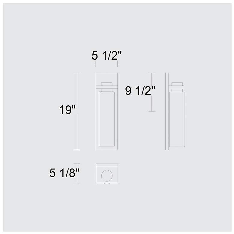 Image 7 Alteck Kast 19" High Dark Bronze LED Wall Sconce more views