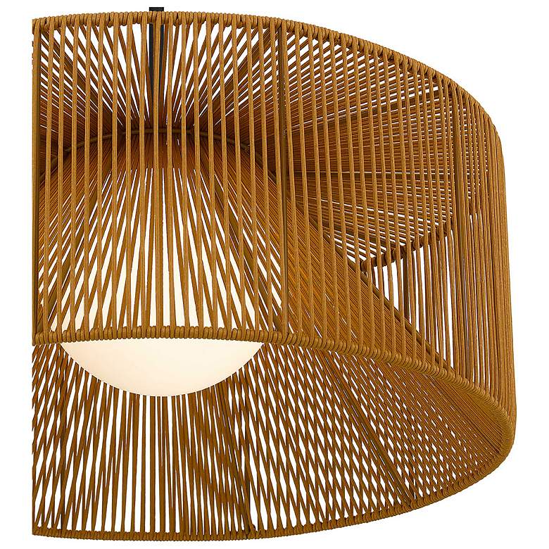 Image 5 Alteck Key West 22" Sand Black/Rattan LED Pendant more views