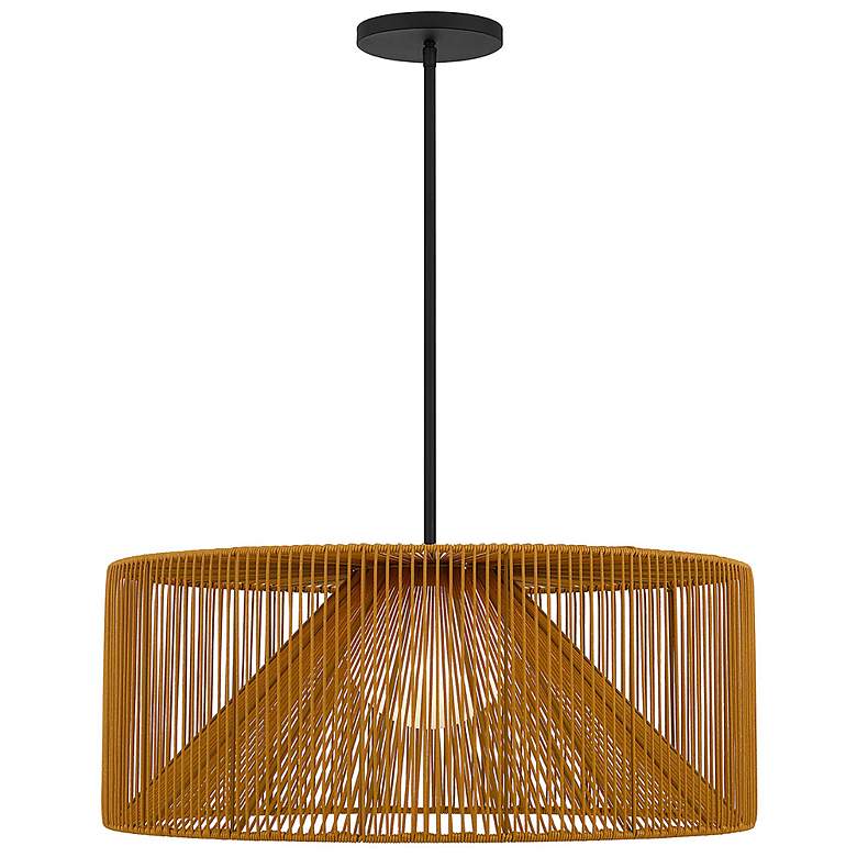 Image 3 Alteck Key West 30" Sand Black/Rattan LED Pendant more views