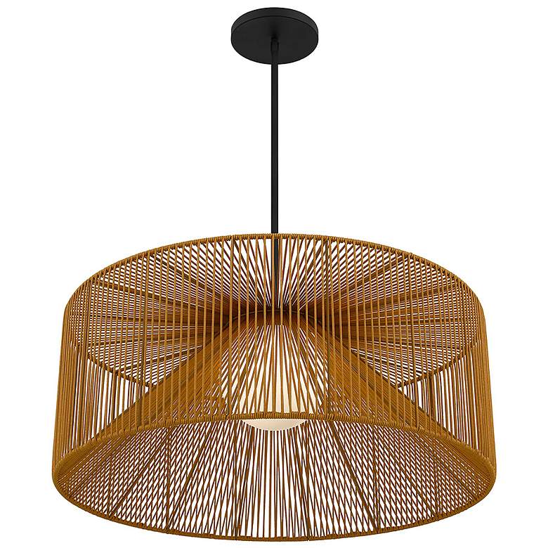 Image 4 Alteck Key West 30" Sand Black/Rattan LED Pendant more views