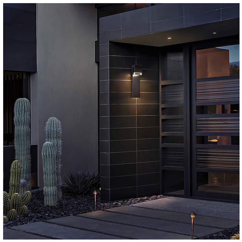 Image 4 Alteck Lagos 24" High Sand Black LED Wall Sconce more views