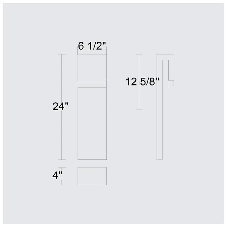 Image 5 Alteck Lagos 24" High Sand Black LED Wall Sconce more views