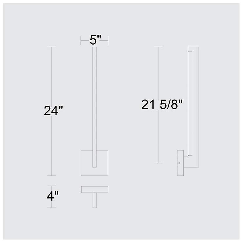 Image 7 Alteck Lana 24" High Sand Black LED Wall Sconce more views