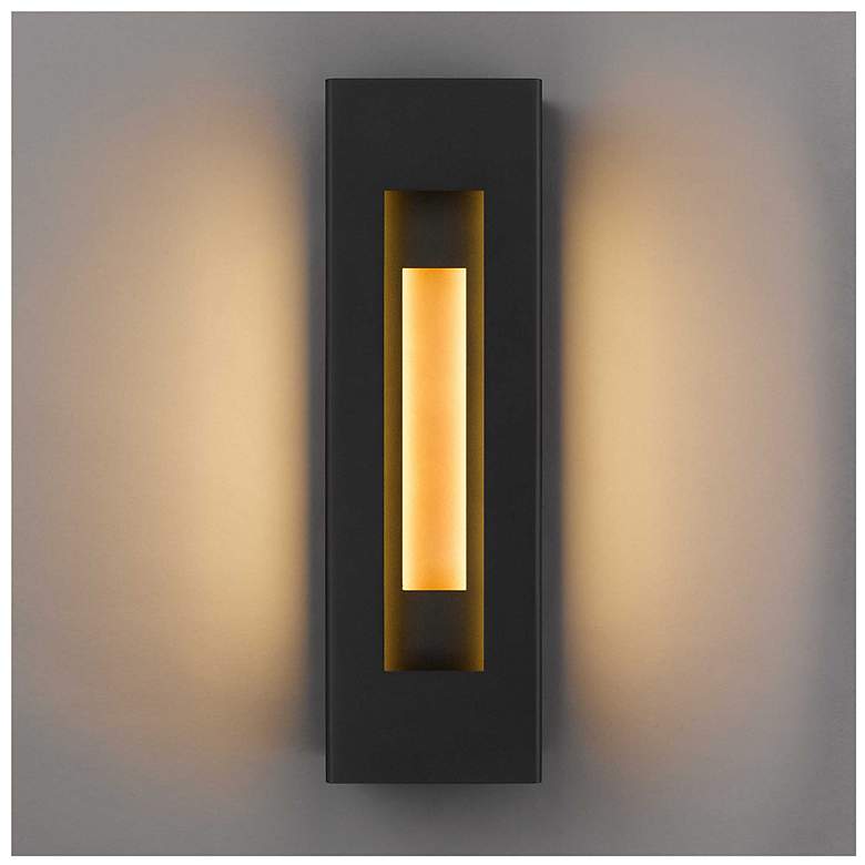 Image 2 Alteck Layer 18" High Sand Black LED Wall Sconce more views