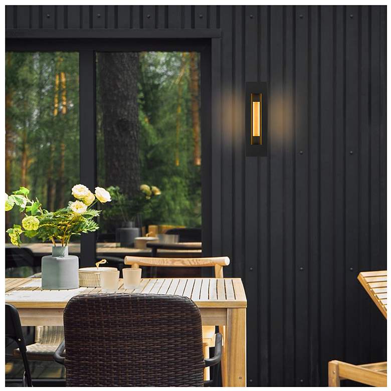 Image 7 Alteck Layer 18" High Sand Black LED Wall Sconce more views