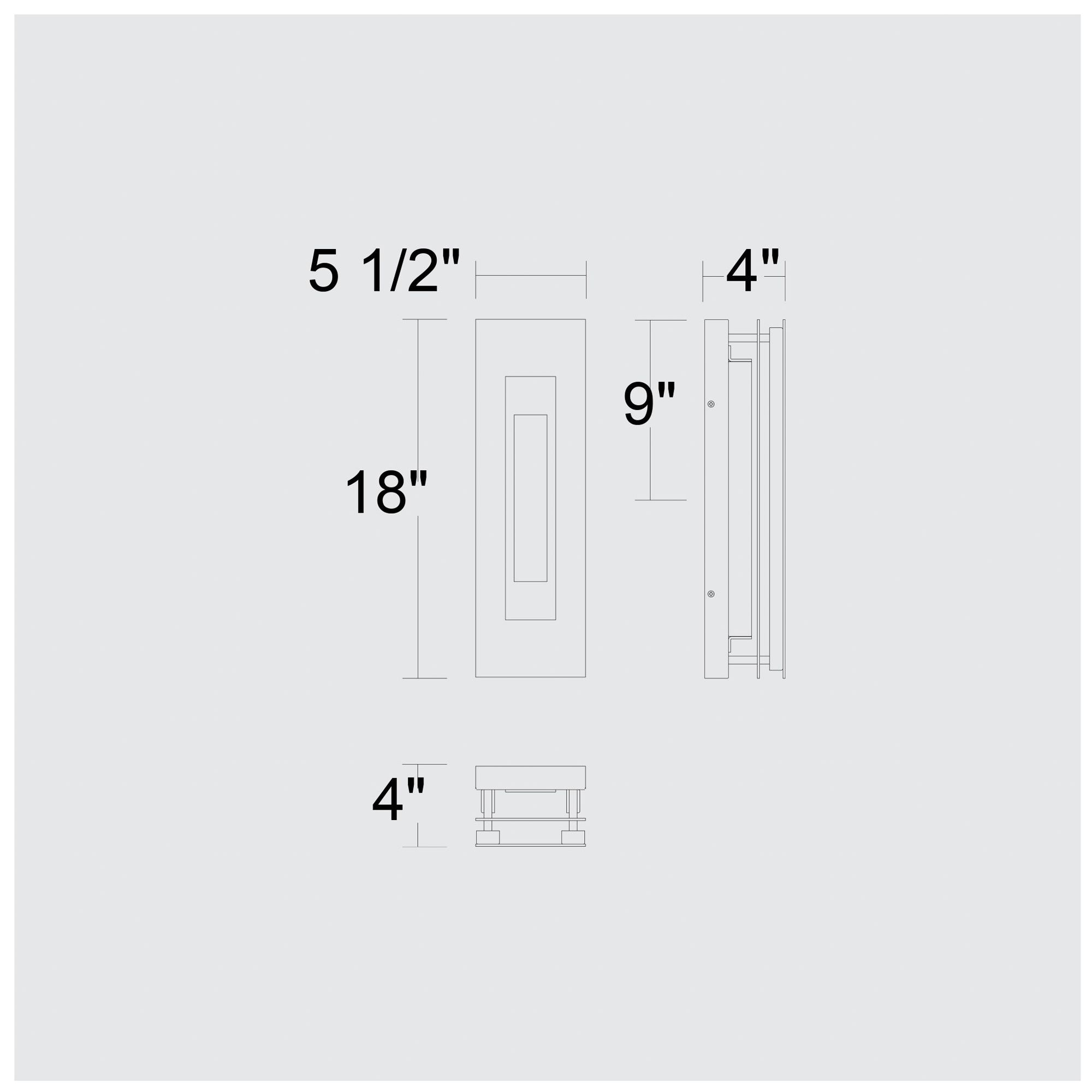 Alteck Layer 18" High Sand Black LED Wall Sconce