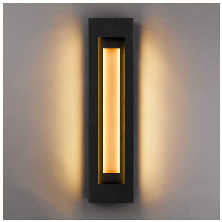 Image 3 Alteck Layer 30" High Sand Black LED Wall Sconce more views