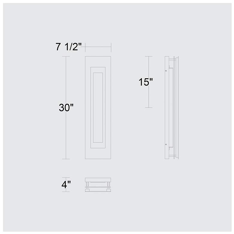 Image 7 Alteck Layer 30" High Sand Black LED Wall Sconce more views