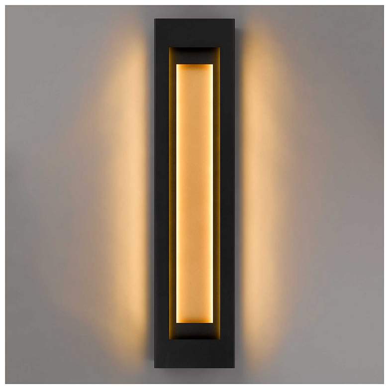 Image 3 Alteck Layer 38" High Sand Black LED Wall Sconce more views