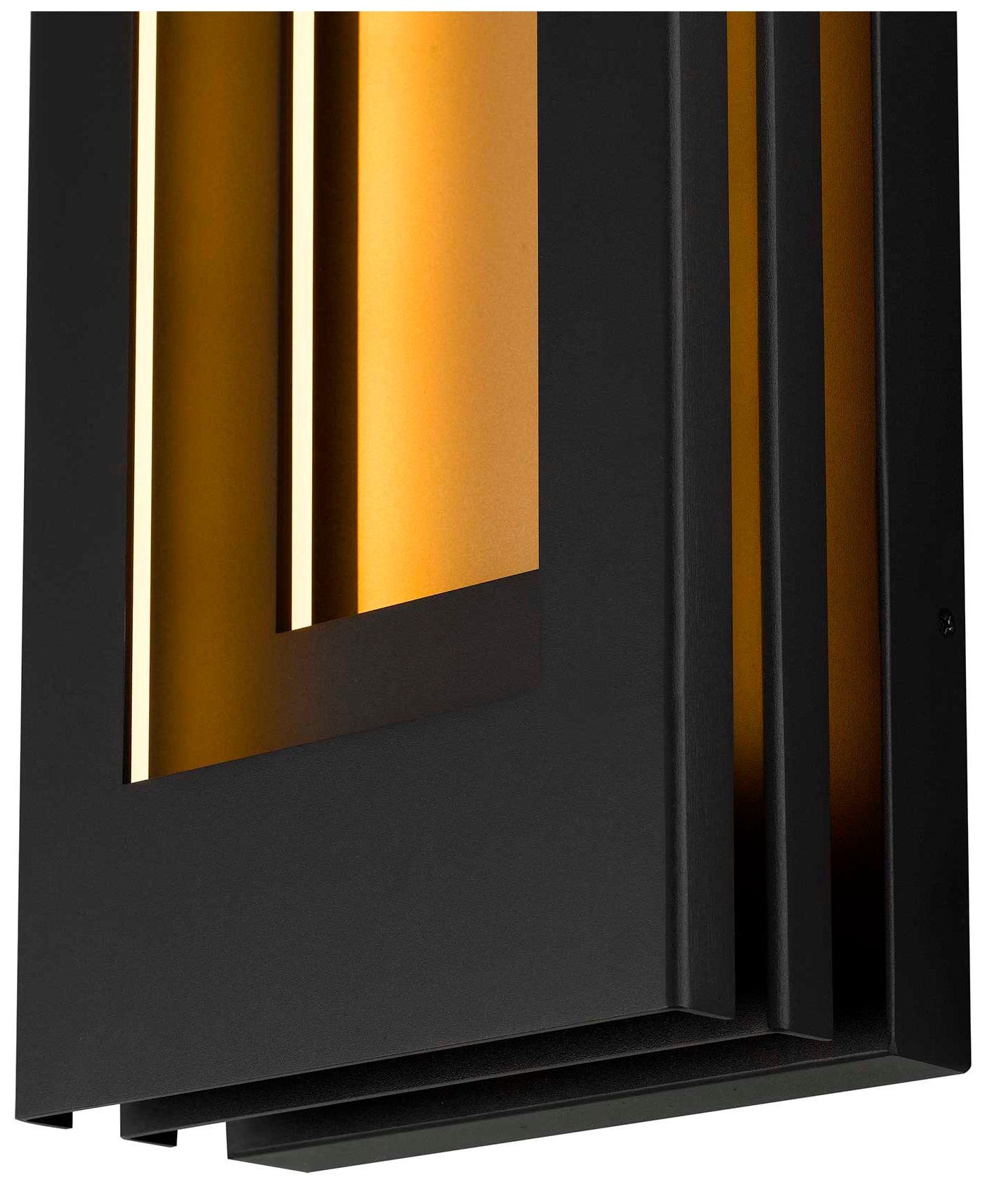 Image 6 Alteck Layer 38" High Sand Black LED Wall Sconce more views