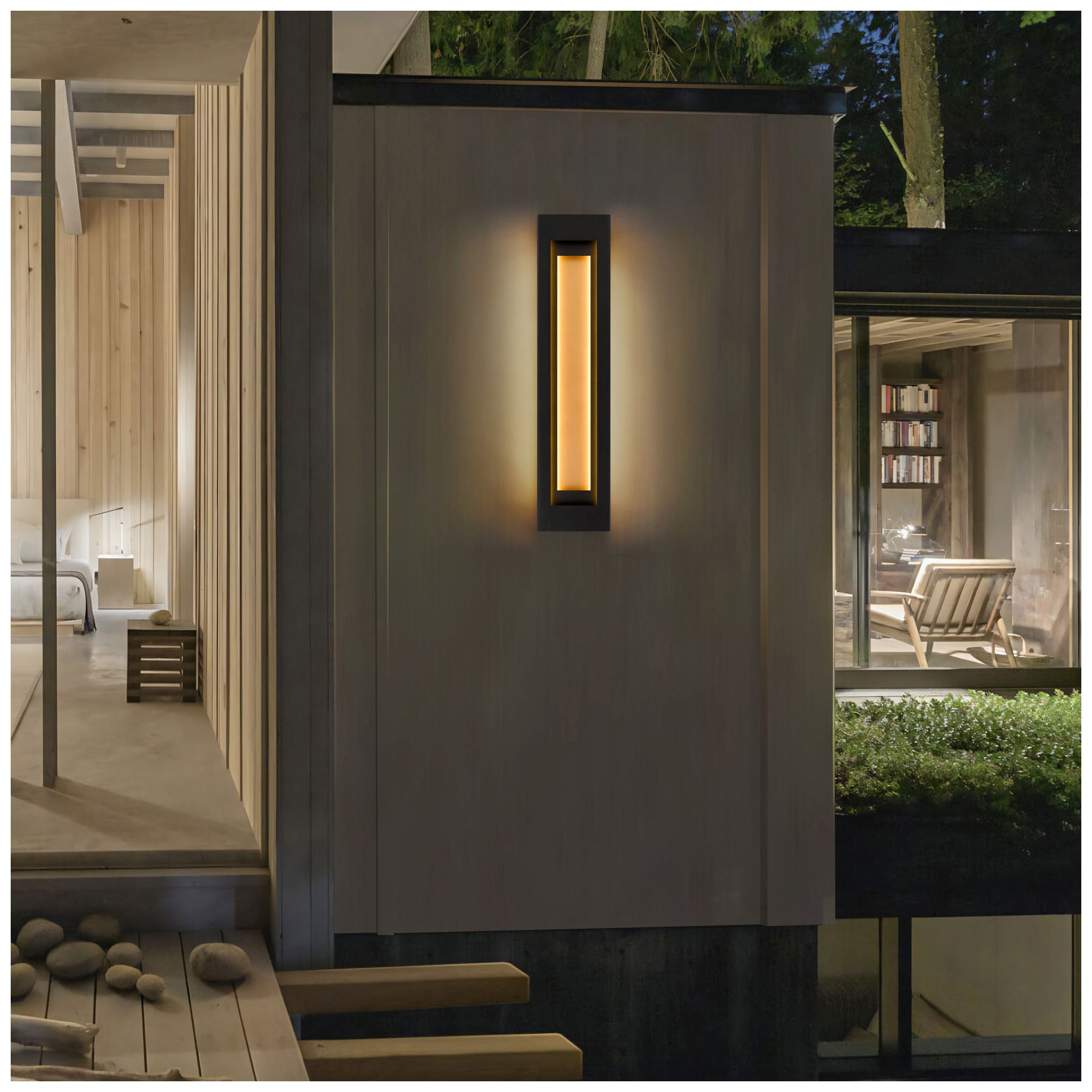 Image 7 Alteck Layer 38" High Sand Black LED Wall Sconce more views