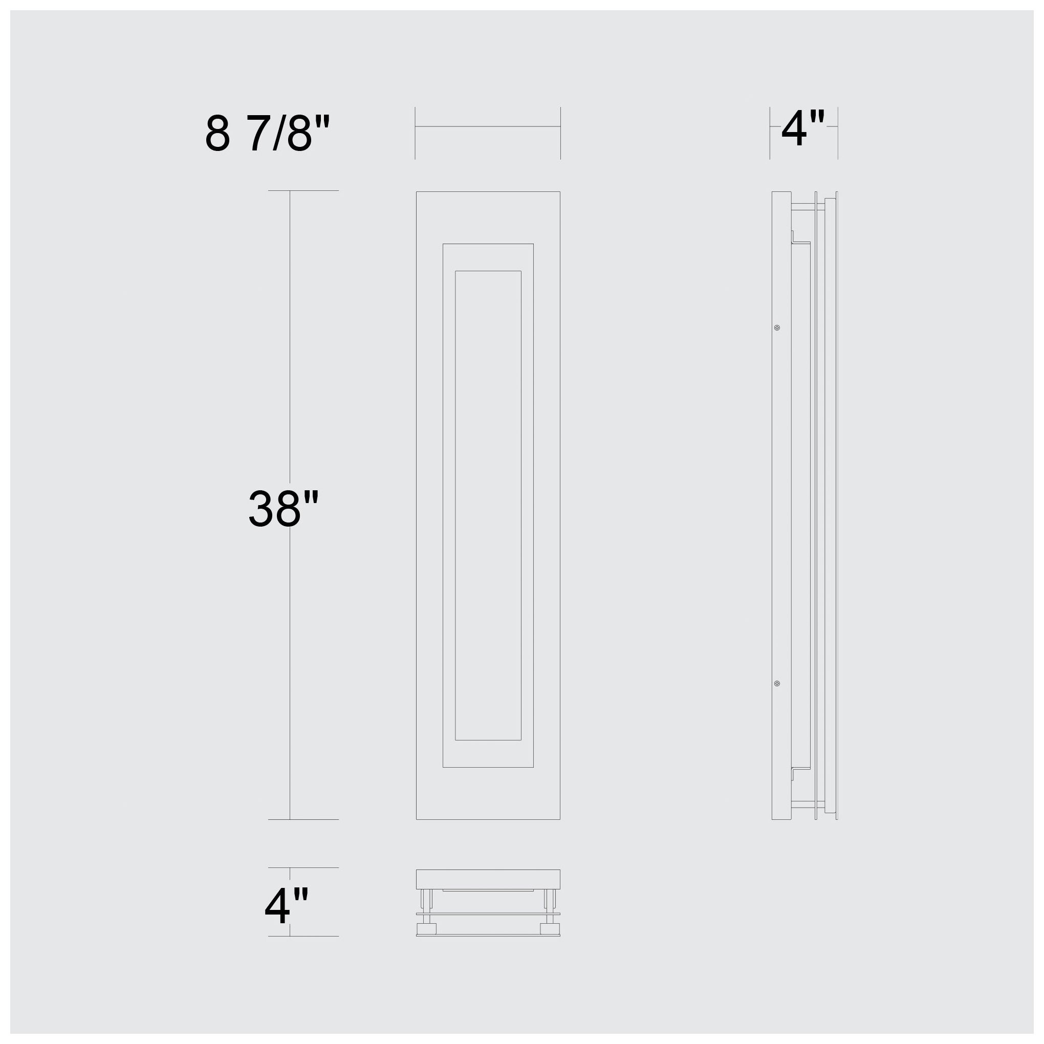 Alteck Layer 38" High Sand Black LED Wall Sconce