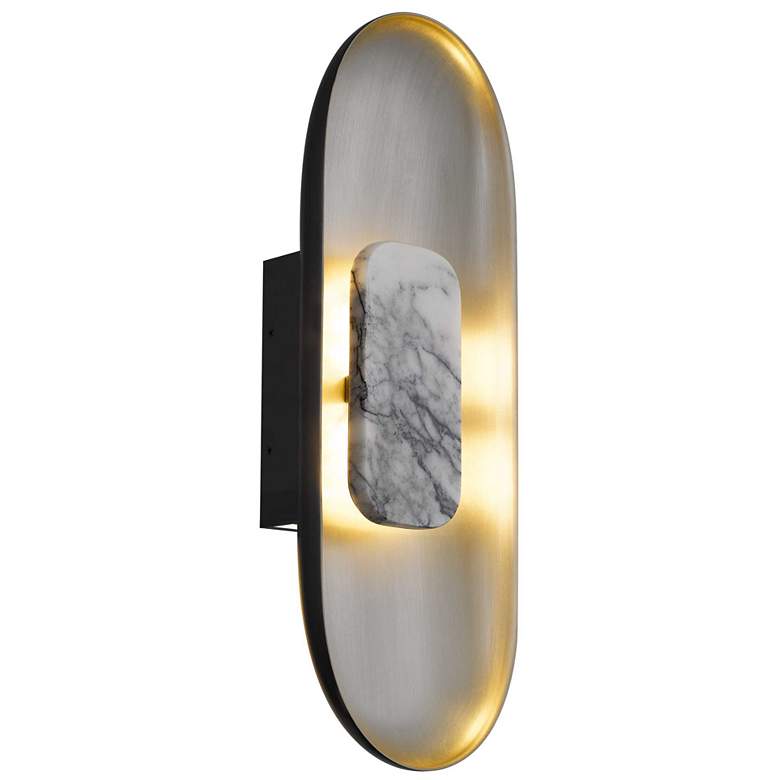 Image 1 Alteck Marilyn 20" High Brushed Aluminum LED Wall Sconce