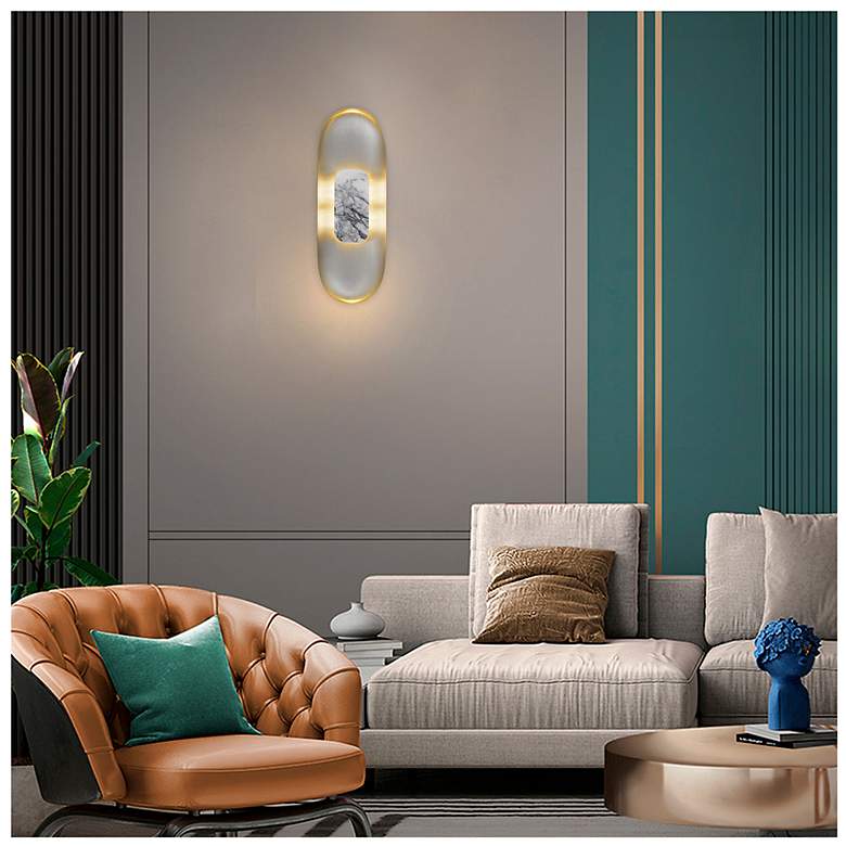 Image 7 Alteck Marilyn 20" High Brushed Aluminum LED Wall Sconce more views