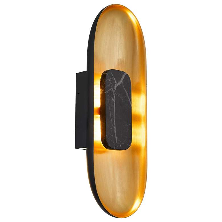 Image 1 Alteck Marilyn 20" High Brushed Brass LED Wall Sconce
