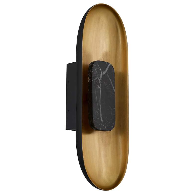Image 2 Alteck Marilyn 20" High Brushed Brass LED Wall Sconce more views