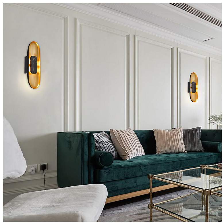 Image 6 Alteck Marilyn 20" High Brushed Brass LED Wall Sconce more views