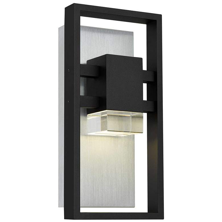 Image 1 Alteck Mars 12" High Sand Black LED Wall Sconce