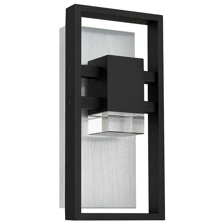 Image 2 Alteck Mars 12" High Sand Black LED Wall Sconce more views
