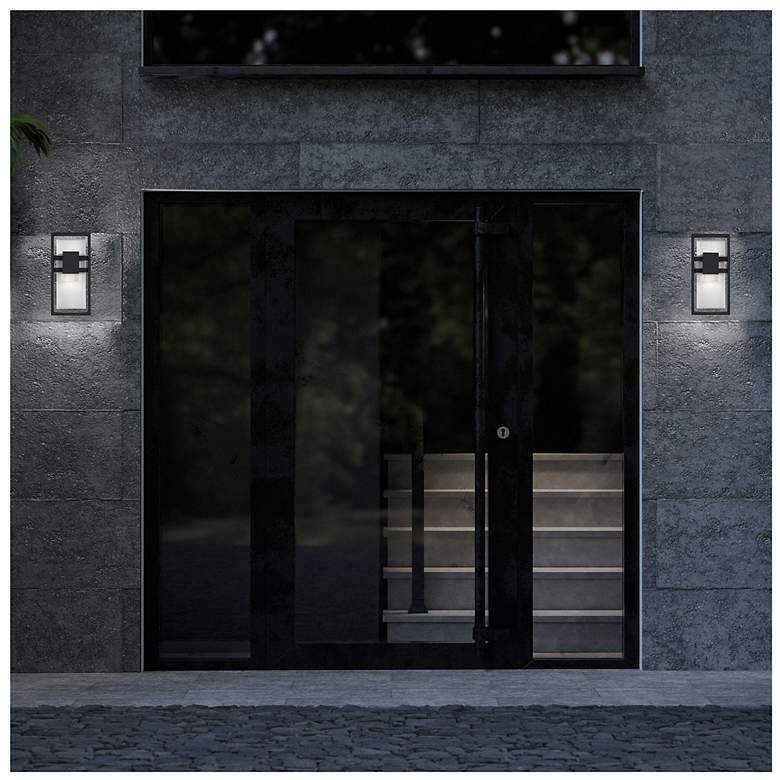 Image 6 Alteck Mars 12" High Sand Black LED Wall Sconce more views