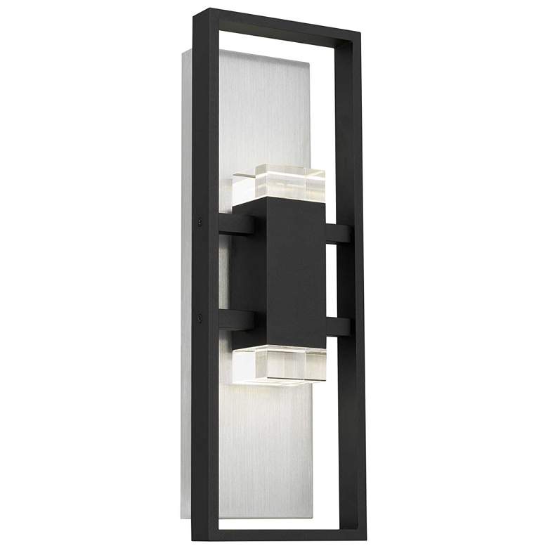 Image 1 Alteck Mars 18" High Sand Black LED Wall Sconce