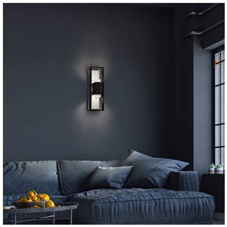 Image 7 Alteck Mars 18" High Sand Black LED Wall Sconce more views