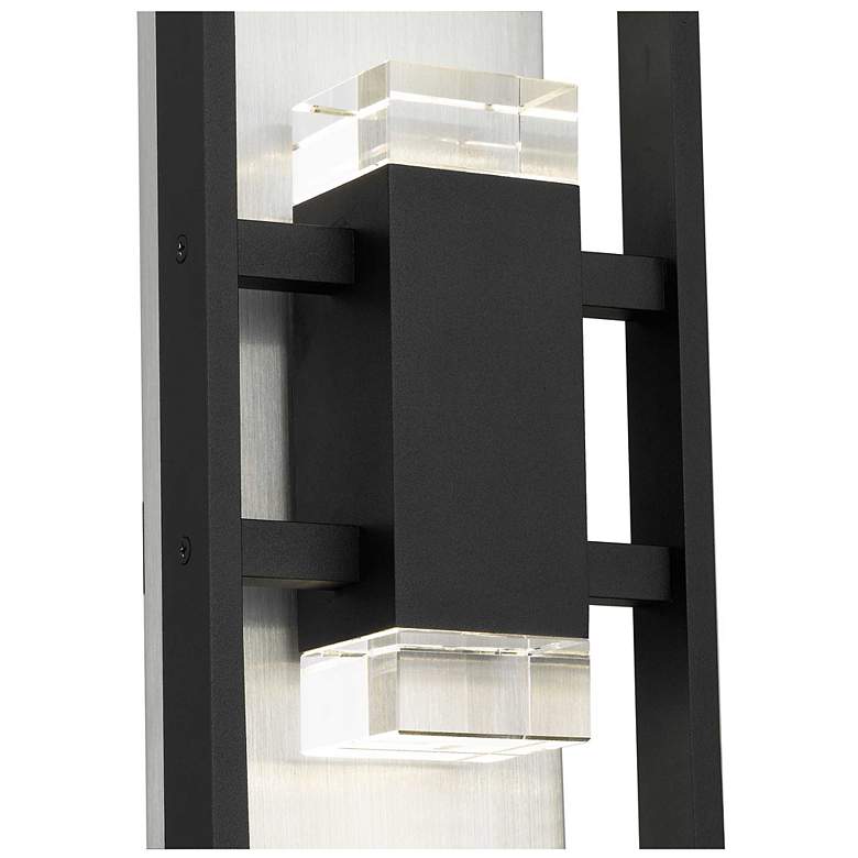 Image 5 Alteck Mars 24" High Sand Black LED Wall Sconce more views